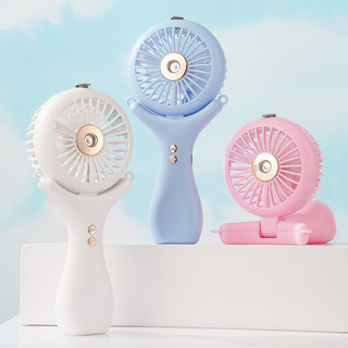 Quạt Mini Cầm Tay Sạc Treo Cổ Xịt Gấp Cầm Tay Dưỡng Ẩm Máy Tính Để Bàn Mới Máy Tạo Độ Ẩm
