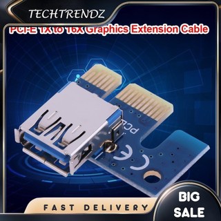 [Techtrendz.vn] Bộ chuyển đổi PCIe X1 PCI E 1X sang USB 3.0 Nữ để khai thác PCI Express Riser