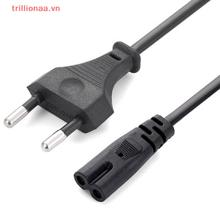 Trillionaa EU Cáp Nguồn 2pin IEC320 C7 US Dây Nối Dài Nguồn Cho Laptop Dell Sạc Canon Epson Máy In Radio Loa PS4 XBOX LG Sony VN