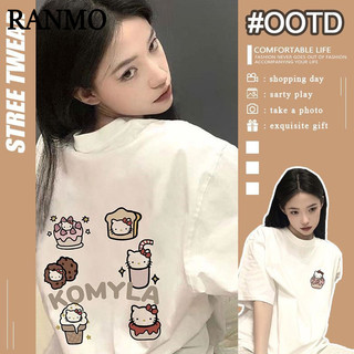 RANMO áo phông áo thun nữ croptop baby tee Stylish Fashion Korean Comfortable WTX2440NNV 19Z240507