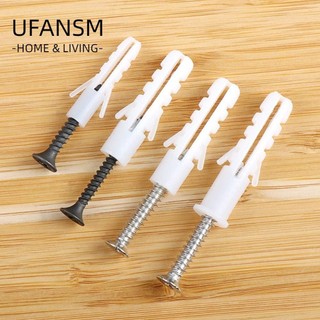 10 Bộ / gói Vít Mở Rộng Bền Cho Nylon Nhựa Thạch Cao Ban Cắm Tường Nhà Xuyên Bằng Vít