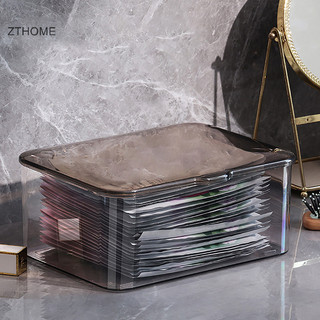 Zthome để bàn hộp bảo quản mỹ phẩm giỏ trong suốt mặt nạ ngăn kéo chống bụi mặt nạ mặt nạ sorg hộp hot