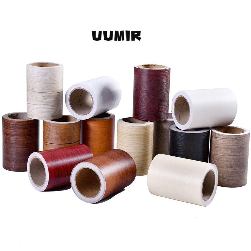 Uumir 10M / Cuộn Dây Eo Giấy Dán Tường, Khung Cửa Chống Thấm Nước Dán Tường, Hạt Gỗ PVC Dây Waveguide Tự Dính