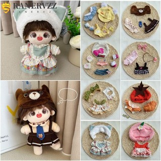 Quần áo búp bê RANERVZZ, Bộ đồ váy thu nhỏ nhiều màu 20CM, Phụ kiện búp bê đồ chơi Cosplay Váy công chúa Mũ búp bê Bộ váy Bộ búp bê nhồi bông