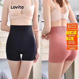 Quần short Lovito in họa tiết chữ phong cách thể thao L05219 (Màu hồng / Đen)