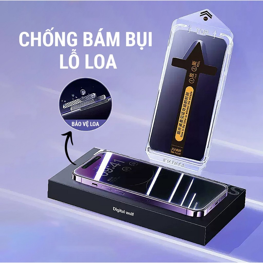 Kính Cường Lực iPhone Magic Box Khung Tự Dán,Tự Hút Bụi, Chống Nhìn Trộm Cho iPhone X/XS/XR/11/12/13/14/15/16/17Pro/Max | BigBuy360 - bigbuy360.vn