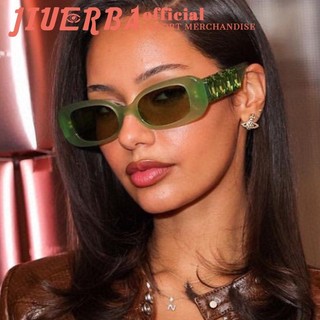 JIUERBA Kính râm che nắng khung vuông cổ điển dành cho nữ, Kính râm trang trí chống nắng ngoài trời thời trang phương Tây dành cho nam và nữ