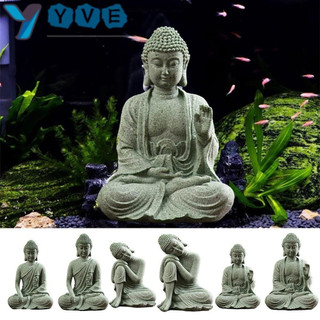 Toxicla41yve phật trang trí bể cá, tượng cát thiền phật bể cá, tinh tế micro phong cảnh handmade tượng phật điêu khắc phụ kiện cá