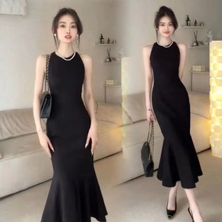 Yuewen Áo Dây Đầm Nữ Hẹp Eo Ôm Hơn Nhìn Hông Sling Đuôi Cá Nữ Hoàng Mẹ Váy
