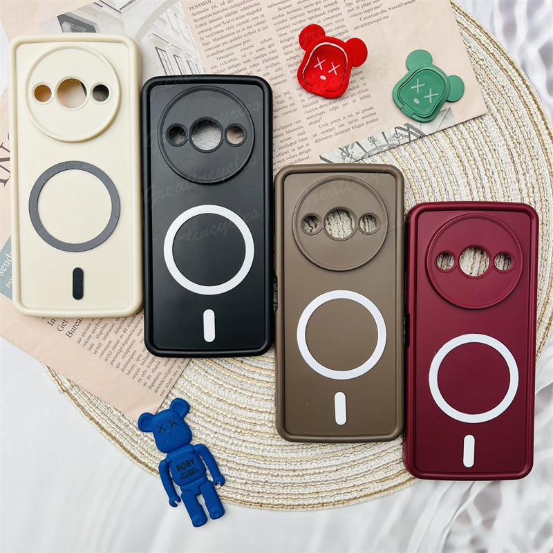 Ốp Sạc Không Dây Cho Xiaomi Redmi A3 / Redmi A3x Ốp Lưng Silicon Bảo Vệ Từ Tính