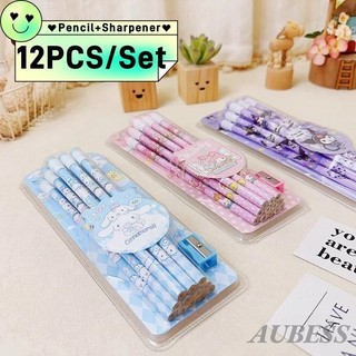 12 Cái / bộ Bút Chì Sanrio Sharper Bút Chì Có Đầu Tẩy Sinh Viên Viết Vẽ Phác Thảo HB Bút Chì Trường Học Sinh Văn Phòng Phẩm Cinnamoroll