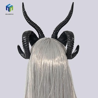Healmeyou halloween sừng cừu băng đô, đồ dùng trang trí halloween mũ halloween cosplay băng đô, mới lạ cosplay đạo cụ ảnh mũ đội đầu quỷ bò sừng băng đô quấn tóc tiệc hóa trang