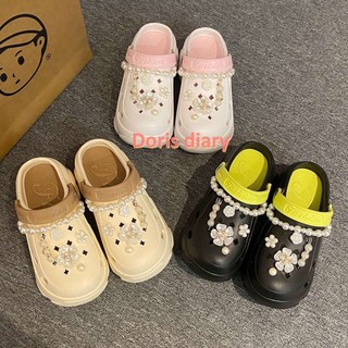 【Doris diary】Giày đục lỗ đế dày dép đế phẳng mới chống trượt và dép đế phẳng thời trang