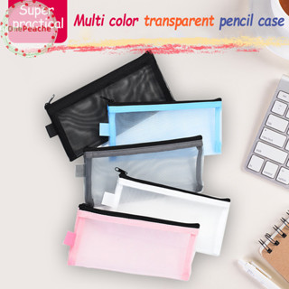 Onepeache 1Pc Lưới Trong Suốt Hộp Đựng Bút Văn Phòng Sinh Viên Túi Bút Hộp Đựng Hóa Đơn Túi Đựng VN