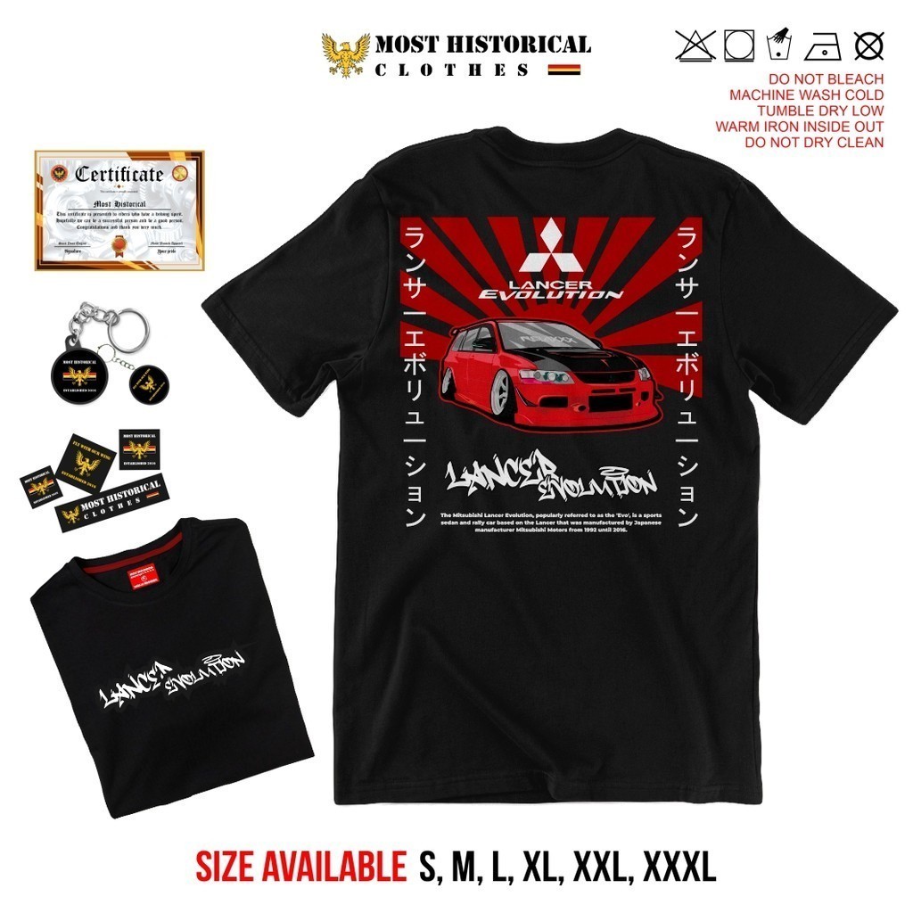 Áo thun xe đua ngắn tay cao cấp Lancer Evolution Red Rider Driver