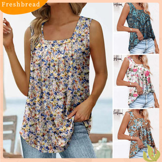 (Xương rồng01) Áo Vest cổ vuông in hoa cho nữ Áo Vest cổ vuông in hoa cho nữ Áo Vest mùa hè sành điệu với dây đeo rộng và dáng rộng vừa vặn Thiết kế cổ vuông Hợp thời trang Đông Nam