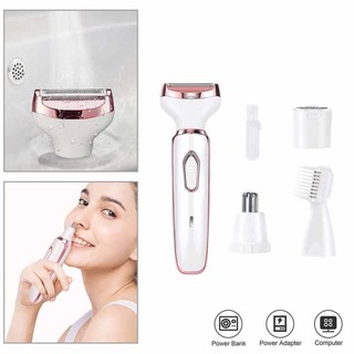 Máy cạo lông điện 4 trong 1 dành cho nữ Máy cạo lông / Máy cạo râu Mini / Máy cạo râu Tông đơ Dao cạo cho mặt Lông mày nách Body Bikini