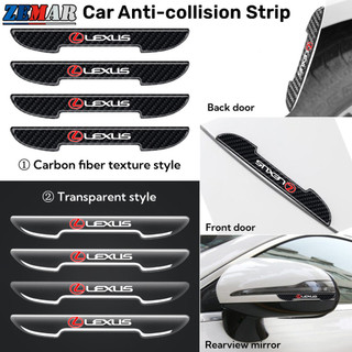 4 Lexus Cửa Ô Tô Dải Chống Va Chạm Tự Động Tay Cầm Phía Sau Gương Cản Miếng Dán Mới Trong Suốt Sợi Carbon Kết Cấu Chống Trầy Xước Miếng Dán Cho Xe Lexus rx 570 RX300 LX570 CT200H