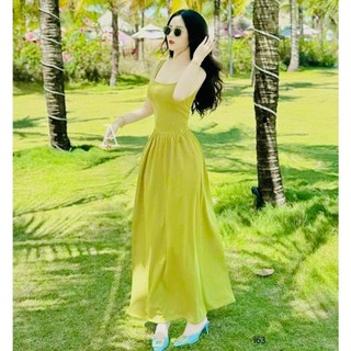 Đầm Thun Gân Cổ Vuông Dáng Suông - Năng Động và Thời Trang TTGB0224