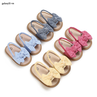 Giày sandal đế mềm đính nơ cho bé gái