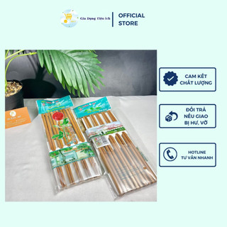 Vỉ 10 đôi đũa gỗ trường sơn, đũa gắp thức ăn, đũa ăn cơm, tiệc mẫu đẹp, bền, an toàn khi dùng mta-mart2