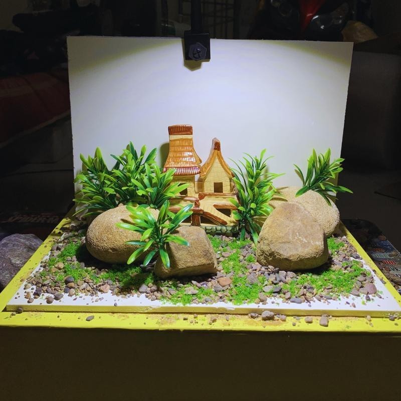 [Layout setup sẵn] Layout thiên nhiên tĩnh tâm trang trí bể cá, lũa đá tự nhiên, rêu nhựa thủy sinh