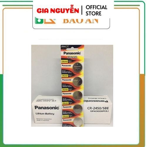 Pin 3V Lithium CR2450 Panasonic chính hãng vỉ 5 viên -  - Gia Nguyễn