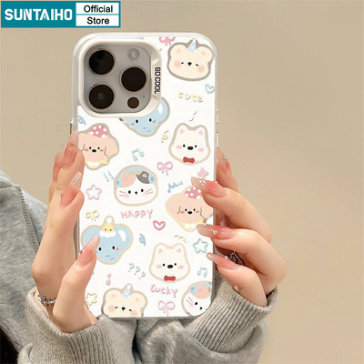 Suntaiho Vỏ Chất Lượng Cao Họa Tiết Động Vật Hoạt Hình Ốp lưng Iphone 16 15 14 12 13 11 Pro Max IP 7 8 Plus Iphon X Xs XR Xs Max IMD Ốp Lưng Chống Sốc Cao Cấp Cứng