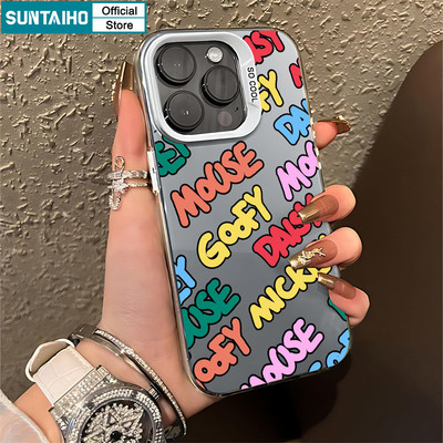 Suntaiho Chất Lượng Cao Họa Tiết Graffiti Tiếng Anh Trong Suốt Mờ Dành Cho Iphone 16 15 14 13 12 11 Pro Max IMD TPU Silicon Cao Cấp Chống Sốc Ốp điện thoại