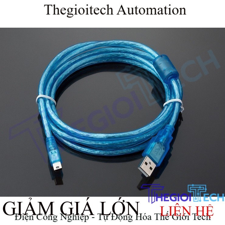 Cáp lập trình HMI Mitsubishi GT09-C30USB-5P, nạp chương trình PLC FX3G Q XGB SERVO ARDUINO & THIẾT B