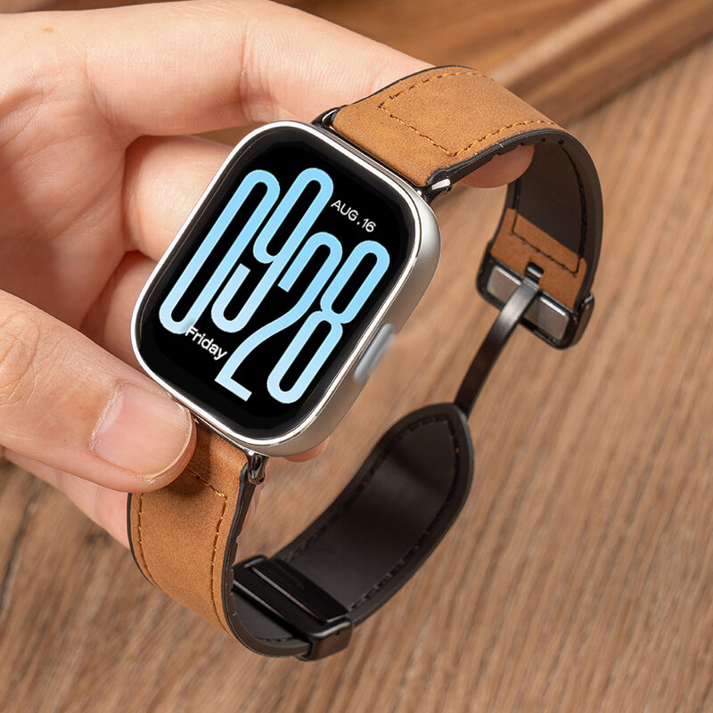Dây Da Cho Xiaomi Redmi Watch 5 Active / 5 Lite Kim Loại Gấp Từ Khóa Dây Đeo Đồng Hồ Cho Redmi Watch