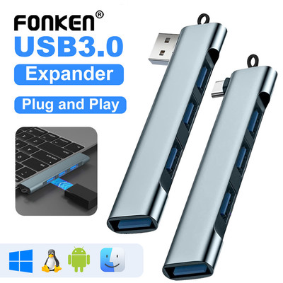 Fonken 4 IN 1 USB / Type-C HUB Universal USB2.0 / USB3.0 Docking Station cho phụ kiện máy tính bảng
