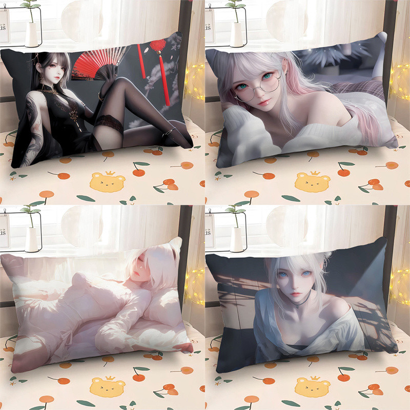 Gối hai mặt phong cách anime, trang trí nhà, gối ngủ phong cách anime, vỏ gối