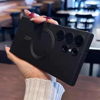 Ốp Từ Kim Loại Cho Samsung A05 A05S A14 A15 A16 A24 A25 A26 A34 A35 A36 A54 A55 A56 4G 5G Mạ Silicon Mềm Hỗ Trợ Mạ Sạc Không Dây Chống Sốc