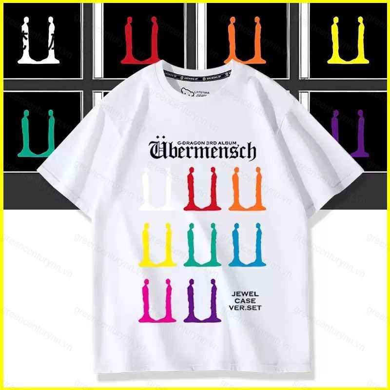 Gn G-DRAGON BIGBANG Ubermensch album Áo thun KPOP tay ngắn NG
