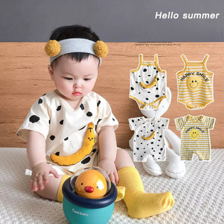Bộ Áo Liền Quần Mẫu Trái Chuối Xinh Xắn Dành Cho Các Bé