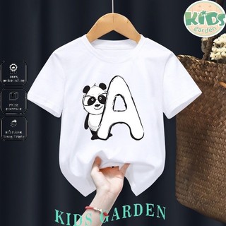 Áo Thun In Hình Gấu Trúc 26 Chữ Vui Nhộn Thời Trang Mùa Hè Cho Bé y2k