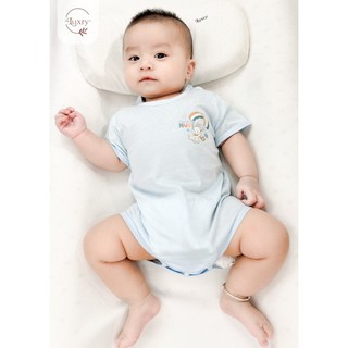 Luxrybamboo-Body Chip Cộc Tay Vải Mềm Mịn, Thoáng Mát vải sợi tre 2 chiều Cho Bé Từ 0-12 Tháng