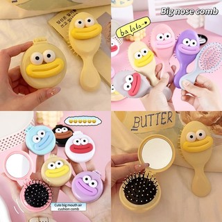 Ngộ nghĩnh Xúc Xích Miệng Lược Hoạt Hình Gương Lược Di Động Đệm Không Khí Lược Quà Tặng Tiếp Liệu