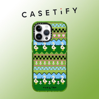 Casetify Phong Cách Dân Tộc Vịt Xếp Hàng Kim Cương Acrylic Ốp Lưng Điện Thoại Cho iPhone 15 Pro Max 14 ProMax 13 12 12Pro 11 Ốp Lưng Bảo Vệ Cứng