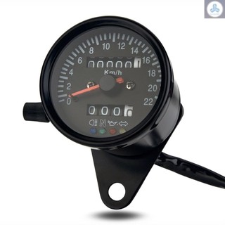 Cafe racer tùy chỉnh xe máy đồng hồ tốc độ với đèn báo led đồng hồ đo 220km / h moto-4.22