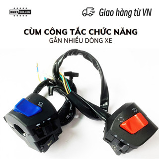  Cùm công tắc FZ - V2 gắn ghi đông xe máy xe điện với kiểu dáng hiện đại tích hợp nhiều chức năng tiện ích. 