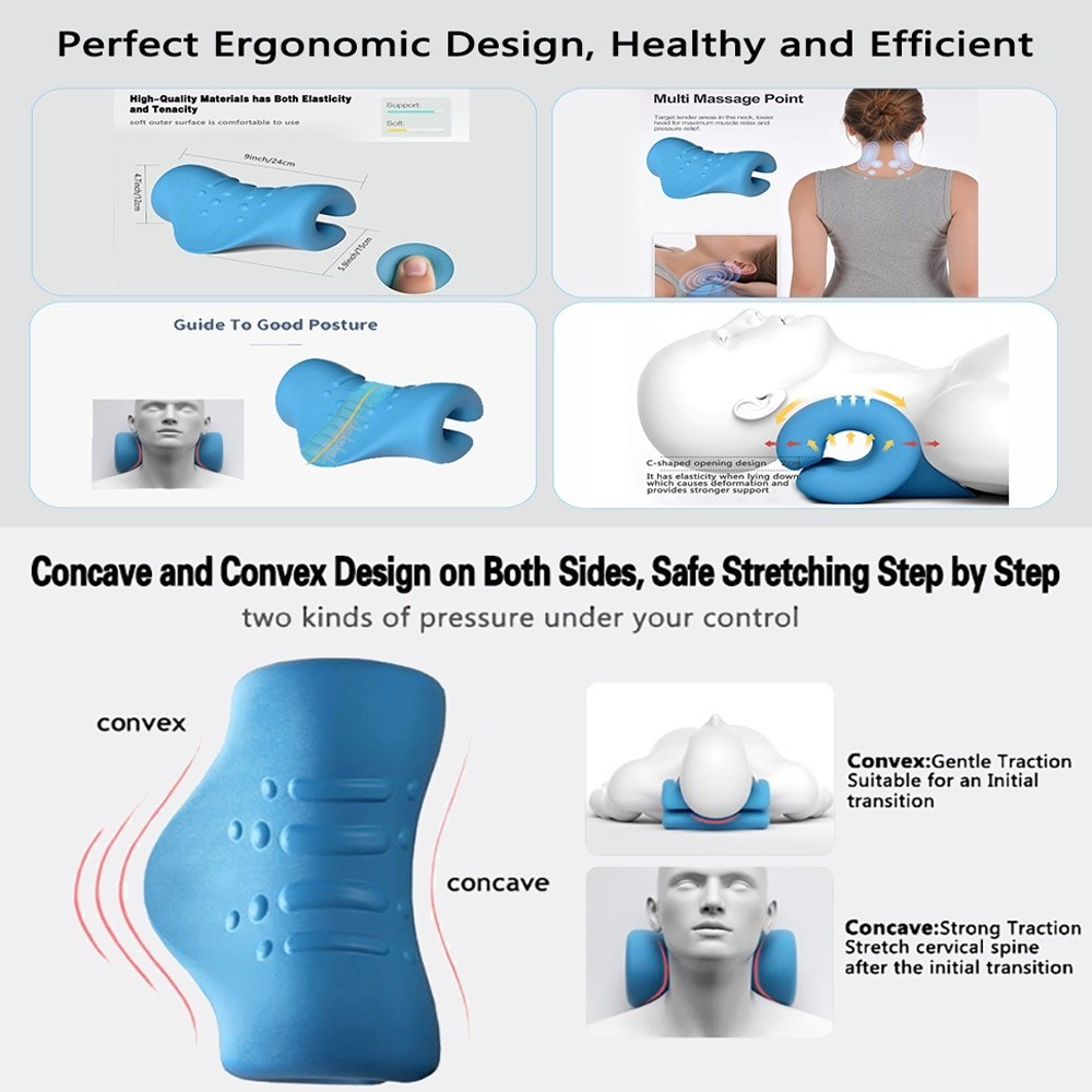Cổ Vai Máy Mát Xa Gối Cổ Tử Cung Cột Sống Điều Chỉnh Cáng Massage Gối Giảm Đau Cổ Máy Mát Xa