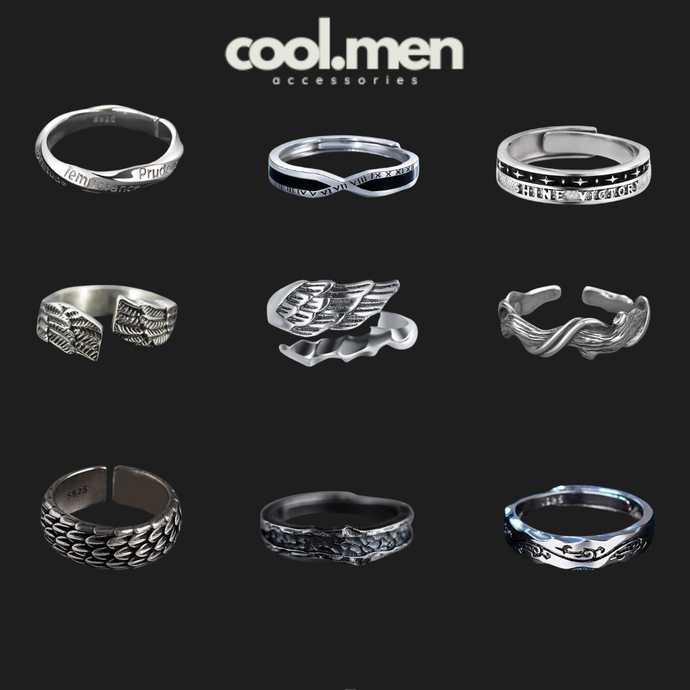 Nhẫn Hở Titan Nam Nữ Unisex Không Gỉ Màu Bạc Tròn Coolmen Thời Trang Basic Dễ Phối Đồ Nhiều Lựa Chọn - Nhẫn Tổng hợp