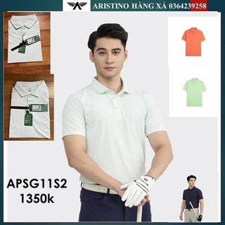 Áo polo golf Aristino APSG11S2 mát lạnh tron không hoạ tiết