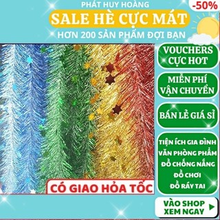 Dây kim tuyến ngôi sao dài 1,5m trang trí cực đẹp