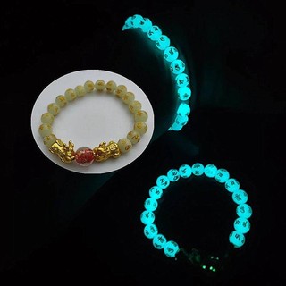 8mm Dạ Quang Vòng Tay Tiền May Mắn Phước Lành Gửi Bạn Gái Cặp Đôi Dạ Quang Sáng Tạo Quà Tặng Sinh Nhật Hạt Dạ Quang Vòng Tay
