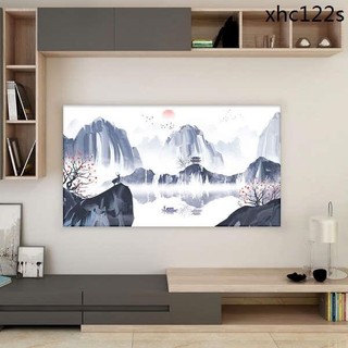 · Tranh Nước Núi Vải Chống Bụi Phong Cách Trung Hoa Vỏ Tivi Kích Thước Lớn 249.8cm Vỏ Tivi Đơn Giản Vải Tivi