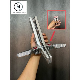  Combo Pát Gác Chân TẶNG Gác Chân Nhôm TAKE KÈM CHỐT XỎ INOX LONG ĐỀN Gắn Cho Xe Wave Dài  Wave nhỏ đời 2004   mã 03  