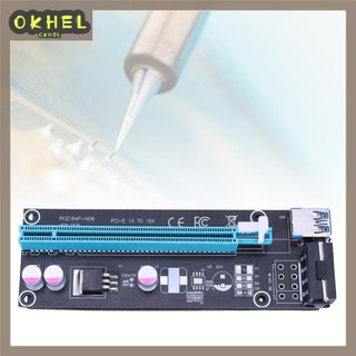 Pcie pci express 1x đến 16x power pci-e riser card sata sang 4pin usb 3.0 cable